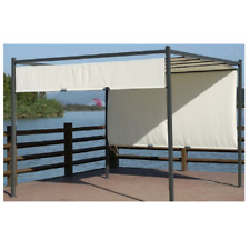 Pergola gazebo Itaca in acciaio e top scorrevole bianco 3x3x2,3 mt da giardino