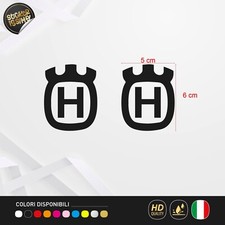 Kit 2 Adesivi Compatibili Husqvarna - Stile Cross Enduro Vinile Prespaziato