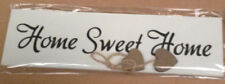 DECORAZIONE IN LEGNO DA APPENDERE 25x7 cm HOME SWEET HOME/WELCOME