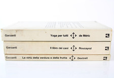 Lotto 3 Libri Titoli Vari I GARZANTI Yoga per tutti Virtù della verdura e frutta