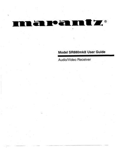 Marantz 880mkii ricevitore - marantz,