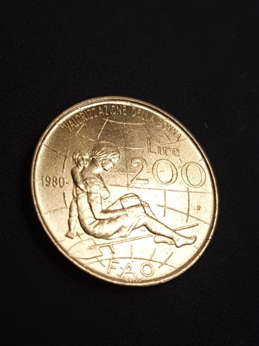Moneta 200 lire 1980 italia - lire,