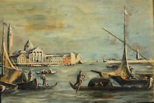 Walter Andre Königshofer, Venezia, olio su cartone, 1950 circa