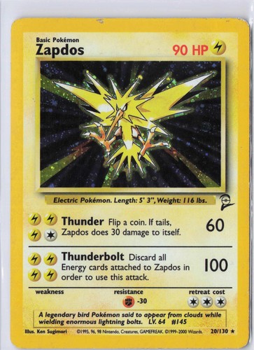 Zapdos holo rare base - zapdos,