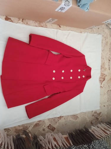 Cappotto rosso con - bottoni, e