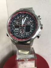 Orologio Citizen Uomo Navihawk A-T Frecce Rosse Sveglia Crono R.Controllato JY8039-54E