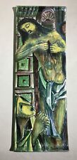 ARTE DEVOZIONALE-GESU'-ARTISTICO PANNELLO-CERAMICA R. SAN MARINO-TOCCAFONDO