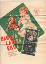FARINA LATTEA ALIMENTARE , CARLO ERBA MILANO , pubblicita'