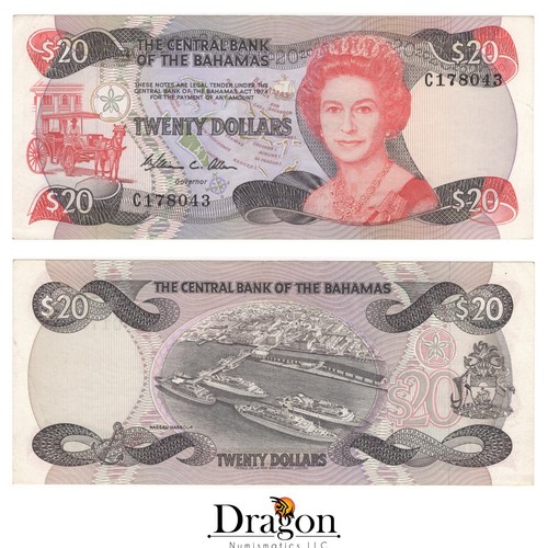 Banconota dollari bahamas - 20,