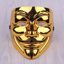 Maschera anonymous dorata film - anonymous,