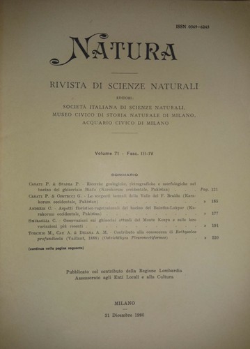 Natura rivista scienze - natura., di