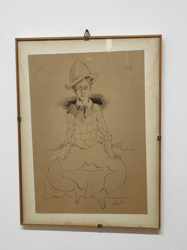 Quadro disegno figura firmato - disegno,