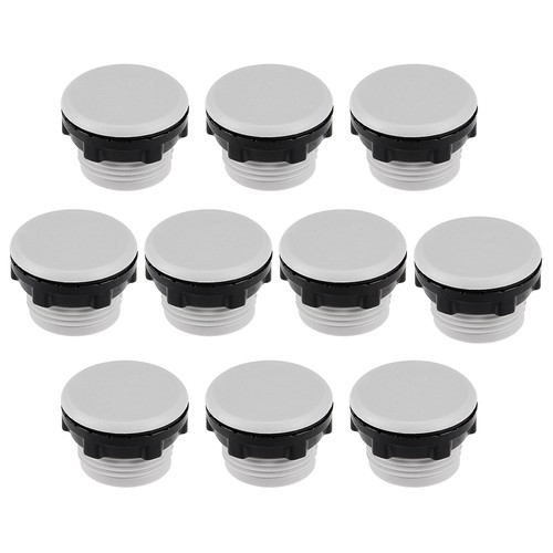 10pz 22mm nero plastica - 10pz,