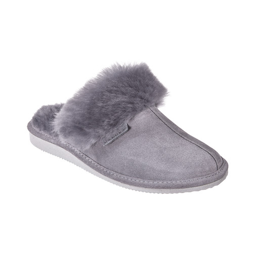 Pantofole grigie pelle di - pantofole,
