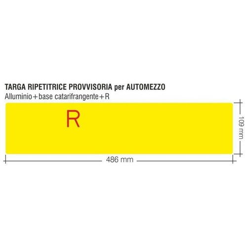 Targa provvisoria ripetitrice - targa,