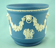 Wedgwood Jasperware Staffordshire Vaso Cachepot ceramica inglese inizio 1900