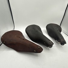 Lotto di 3 sella in pelle