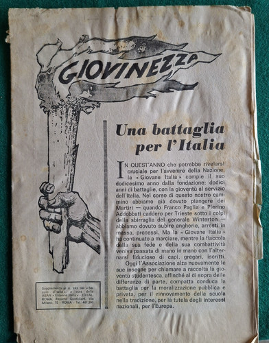 Giovinezza supplemento - supplemento, al