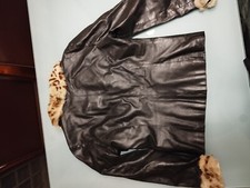 Giubbino in vera pelle e leopardo realizzato artigianalmente