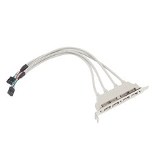 Doppia scheda madre 9Pin intestazione a 4 porte USB 2.0 PCI Staffa femmina 4525