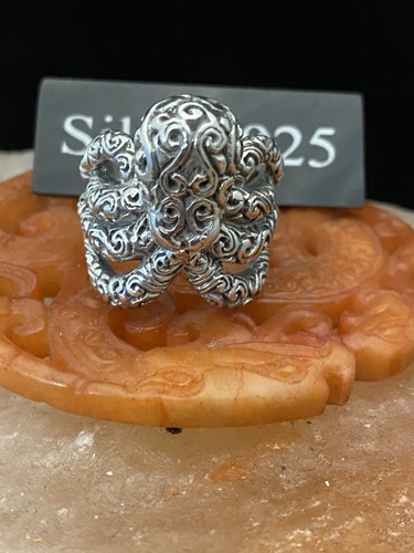 Anello polpo grande - , argento