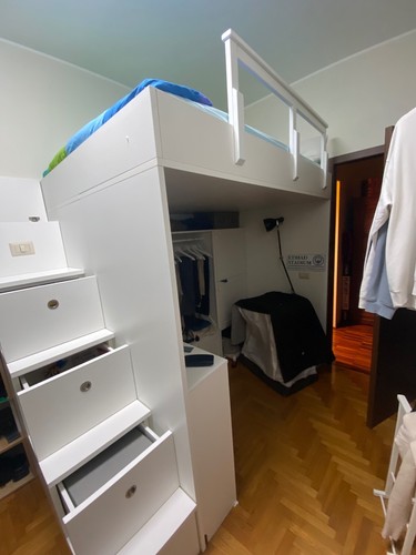 Letto soppalco con - a,