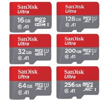SanDisk ULTRA 32GB 64GB 128GB 256GB 512GB Micro SD Memory card C10 A1 120MB/s IT
