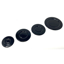 Kit 4 piattelli spartifiamma 4 fuochi neri lucidi cucina gas Nardi
