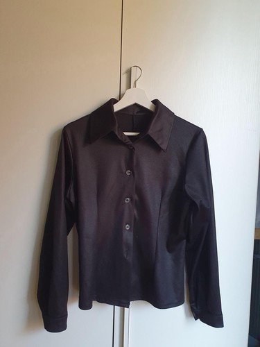Camicia nera elegante maniche - nera,