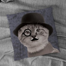 Gatto IN Un Cappello Grigio