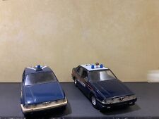 Burago 1/24 Alfa Romeo 75 Carabinieri + Alfa Romeo 75 Polizia Vintage 