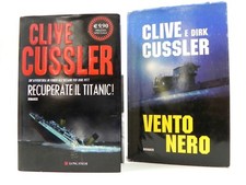 Clive Cussler lotto 2 libri Vento nero Titanic libro romanzo Edizione Longanesi
