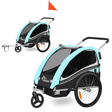SAMAX Jogger Rimorchio Bici Bambini Rimorchio Bici Bambini 2in1 Girevole 360° Nuovo