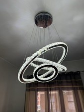 lampadario a Cerchi moderno led da soffitto design 3 colori con punti luce