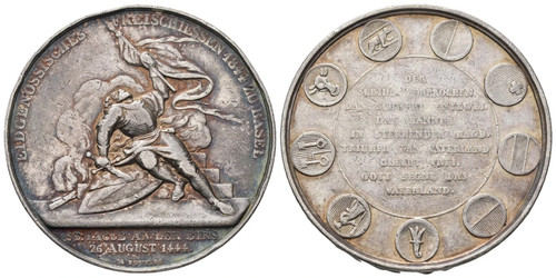 Medaglia argento svizzera - d'argento,