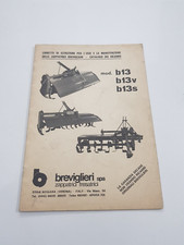 USO MANUTENZIONE CATALOGO RICAMBI BREVIGLIERI ZAPPATRICI MOD. B13 B13V B13S