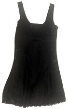 NAF NAF vestito abito nero tubino elegante paillettes fiocco donna ragazza Tg 42