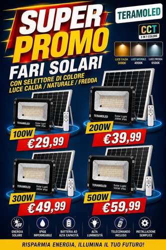 Faro led pannello - pannello, solare