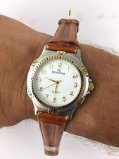 OROLOGIO GENERICO UNISEX QUARZO SOLO TEMPO 36 MM VINTAGE CINTURINO IN PELLE 