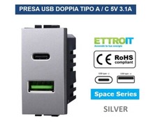 Presa caricatore usb doppio - presa,