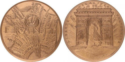 Medaglia francia 1970 - medaglia, ca.