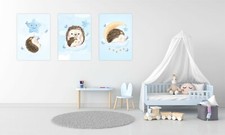 QUADRO MODERNO STAMPA TELA QUADRI CAMERETTA BIMBI RICCIO LUNA STELLE T704