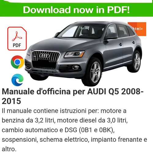 Manuale officina audi 2008 - manuale, 2008-