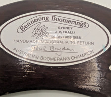 Bennelong Boomerang Signed