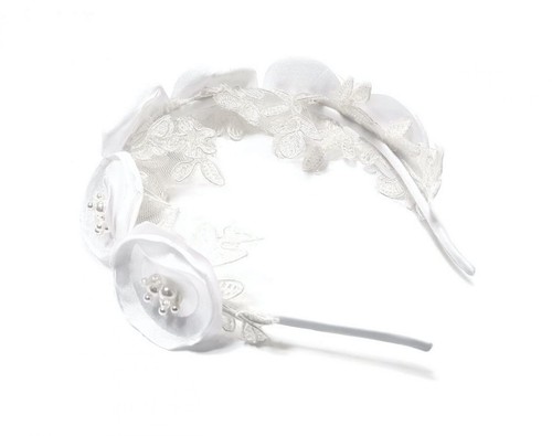 Cerchietto per capelli bianco