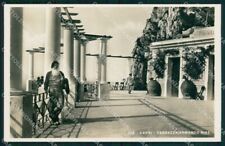 Napoli Capri Terrazza Armando Diaz Pescatore Spadaro Foto cartolina MX1166
