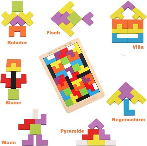 Tetris gioco puzzle legno - in,