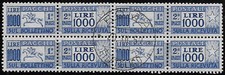 1954 Italia parcel post stamps Lire 1.000 Cavallino bl4 us Sassone n. 81