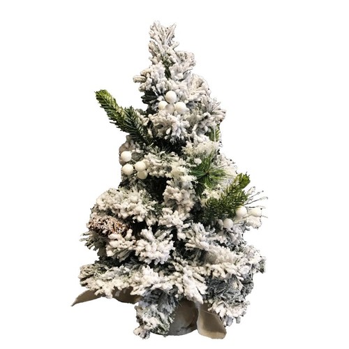 Albero natale innevato con - di,