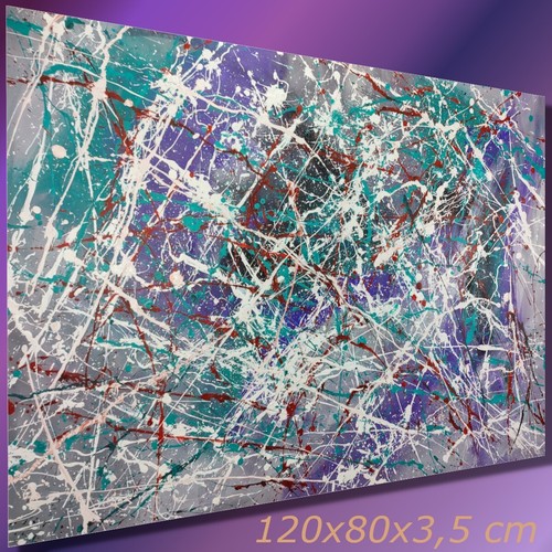 Quadro moderno dipinto mano - a,